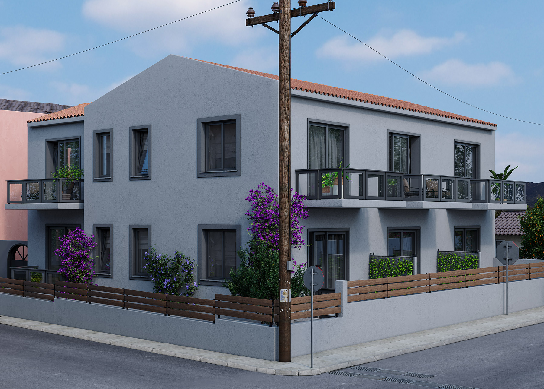 Two storey building with eight apartments